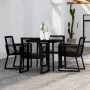 Garden dining set 5 pieces black by vidaXL, Garden sets - Ref: Foro24-3099156, Price: 360,99 €, Discount: %