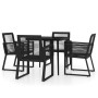 Garden dining set 5 pieces black by vidaXL, Garden sets - Ref: Foro24-3099156, Price: 360,99 €, Discount: %