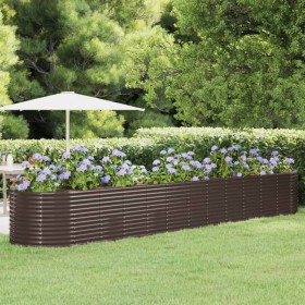 Brown powder coated steel flower bed planter 507x100x68cm by vidaXL, Pots and planters - Ref: Foro24-319080, Price: 213,99 €,...