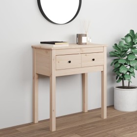 Solid pine wood console table 70x35x75 cm by vidaXL, Side tables - Ref: Foro24-814609, Price: 73,48 €, Discount: %