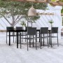 Juego de comedor para jardín 7 piezas negro de vidaXL, Conjuntos de jardín - Ref: Foro24-3099267, Precio: 543,81 €, Descuento: %