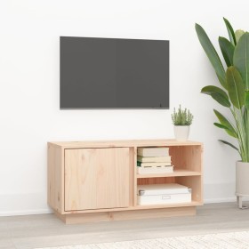 Solid pine wood TV cabinet 80x35x40.5 cm by vidaXL, TV Furniture - Ref: Foro24-814464, Price: 65,38 €, Discount: %