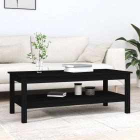 Mesa de centro de madera maciza de pino negro 110x50x40 cm de vidaXL, Mesas de centro - Ref: Foro24-814278, Precio: 127,87 €,...