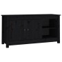 Mueble de TV de madera maciza de pino negro 103x36,5x52 cm de vidaXL, Muebles TV - Ref: Foro24-814593, Precio: 93,57 €, Descu...