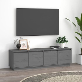 Mueble de TV madera maciza de pino gris 156x37x45 cm de vidaXL, Muebles TV - Ref: Foro24-814396, Precio: 104,99 €, Descuento: %