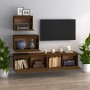 TV furniture 4 pieces solid honey brown pine wood by vidaXL, TV Furniture - Ref: Foro24-3100147, Price: 167,99 €, Discount: %