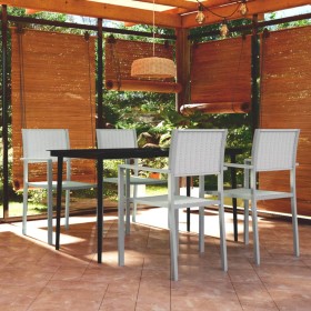 White 5-Piece Garden Dining Set by vidaXL, Garden sets - Ref: Foro24-3099271, Price: 323,99 €, Discount: %