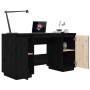 Solid black pine wood desk 140x50x75 cm by vidaXL, Desks - Ref: Foro24-814328, Price: 210,44 €, Discount: %