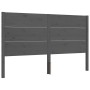 Double bed frame with gray solid wood headboard by vidaXL, Beds and slatted bases - Ref: Foro24-3194643, Price: 175,99 €, Dis...