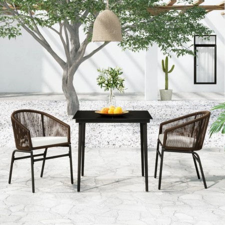 Juego de comedor de jardín 3 piezas marrón de vidaXL, Conjuntos de jardín - Ref: Foro24-3099245, Precio: 296,05 €, Descuento: %