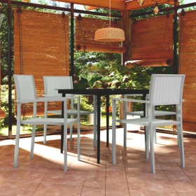 White 5-Piece Garden Dining Set by vidaXL, Garden sets - Ref: Foro24-3099270, Price: 288,99 €, Discount: %