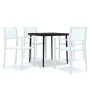 White 5-Piece Garden Dining Set by vidaXL, Garden sets - Ref: Foro24-3099270, Price: 287,42 €, Discount: %