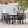 Garden dining set 7 pieces black by vidaXL, Garden sets - Ref: Foro24-3099200, Price: 354,07 €, Discount: %