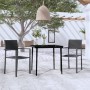 Juego de comedor para jardín 3 piezas negro de vidaXL, Conjuntos de jardín - Ref: Foro24-3099275, Precio: 204,99 €, Descuento: %