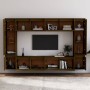 TV furniture 8 pieces solid honey brown pine wood by vidaXL, TV Furniture - Ref: Foro24-3100197, Price: 345,99 €, Discount: %