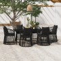 7-piece garden dining set with black cushions by vidaXL, Garden sets - Ref: Foro24-3099195, Price: 1,00 €, Discount: %