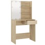 Dresser with LED lights in Sonoma oak color, 74.5x40x141 cm by vidaXL, bathroom vanities - Ref: Foro24-808804, Price: 107,15 ...