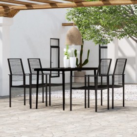 5-piece black garden dining set by vidaXL, Garden sets - Ref: Foro24-3099205, Price: 291,99 €, Discount: %