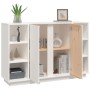 Solid white pine wood sideboard 120x35x80 cm by vidaXL, Sideboards - Ref: Foro24-814500, Price: 186,99 €, Discount: %