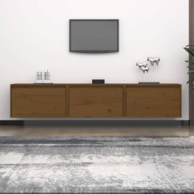 Mueble de TV 3 piezas madera maciza de pino marrón miel de vidaXL, Muebles TV - Ref: Foro24-3100132, Precio: 113,99 €, Descue...