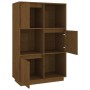 Aparador alto de madera maciza de pino marrón miel 74x35x117 cm de vidaXL, Aparadores - Ref: Foro24-814367, Precio: 81,23 €, ...