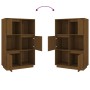 Aparador alto de madera maciza de pino marrón miel 74x35x117 cm de vidaXL, Aparadores - Ref: Foro24-814367, Precio: 81,23 €, ...