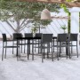 Juego de comedor para jardín 9 piezas negro de vidaXL, Conjuntos de jardín - Ref: Foro24-3099280, Precio: 612,99 €, Descuento: %