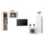 Muebles para TV 4 piezas madera maciza de pino blanco de vidaXL, Muebles TV - Ref: Foro24-3100250, Precio: 182,55 €, Descuent...