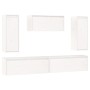 Muebles para TV 5 piezas madera maciza de pino blanco de vidaXL, Muebles TV - Ref: Foro24-3100245, Precio: 258,53 €, Descuent...