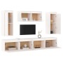 TV furniture 5 pieces solid white pine wood by vidaXL, TV Furniture - Ref: Foro24-3100245, Price: 267,29 €, Discount: %