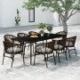 Brown 9-piece garden dining set by vidaXL, Garden sets - Ref: Foro24-3099250, Price: 987,63 €, Discount: %