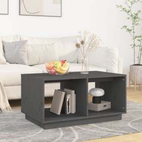 Solid gray pine wood coffee table 80x50x40 cm by vidaXL, Coffee table - Ref: Foro24-814436, Price: 55,99 €, Discount: %