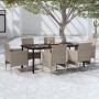 7-piece garden dining set with beige and black cushions by vidaXL, Garden sets - Ref: Foro24-3099297, Price: 607,77 €, Discou...