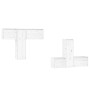 Muebles para TV 6 piezas madera maciza de pino blanco de vidaXL, Muebles TV - Ref: Foro24-3100255, Precio: 255,66 €, Descuent...