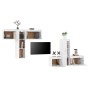 TV furniture set, 6 pieces made of solid white pine wood by vidaXL, TV Furniture - Ref: Foro24-3100255, Price: 255,66 €, Disc...