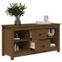 TV cabinet solid honey brown pine wood 103x36.5x52 cm by vidaXL, TV Furniture - Ref: Foro24-814572, Price: 81,86 €, Discount: %