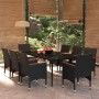 9-piece garden dining set with black cushions by vidaXL, Garden sets - Ref: Foro24-3099346, Price: 651,78 €, Discount: %