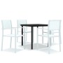 White 5-Piece Garden Dining Set by vidaXL, Garden sets - Ref: Foro24-3099258, Price: 273,46 €, Discount: %