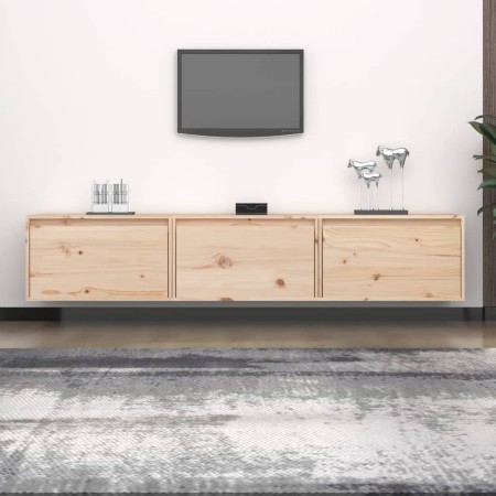 Mueble de TV 3 piezas madera maciza de pino de vidaXL, Muebles TV - Ref: Foro24-3100129, Precio: 124,04 €, Descuento: %