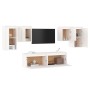 Muebles para TV 6 piezas madera maciza de pino blanco de vidaXL, Muebles TV - Ref: Foro24-3100240, Precio: 209,45 €, Descuent...