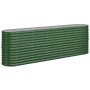 Green powder coated steel flower bed planter 224x40x68 cm by vidaXL, Pots and planters - Ref: Foro24-318898, Price: 81,99 €, ...