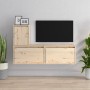 TV-Möbel 3-teilig aus massivem Kiefernholz von vidaXL, TV-Möbel - Ref: Foro24-3100174, Preis: 100,53 €, Rabatt: %