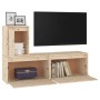 TV furniture 3 pieces solid pine wood by vidaXL, TV Furniture - Ref: Foro24-3100174, Price: 92,99 €, Discount: %