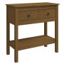 Mesa consola de madera maciza de pino marrón miel 75x35x75 cm de vidaXL, Mesas auxiliares - Ref: Foro24-814622, Precio: 134,3...