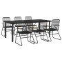 Garden dining set 7 pieces black PVC rattan by vidaXL, Garden sets - Ref: Foro24-3099213, Price: 532,00 €, Discount: %