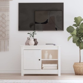 Solid white pine wood TV cabinet 70x36.5x52 cm by vidaXL, TV Furniture - Ref: Foro24-814580, Price: 83,99 €, Discount: %