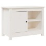 Massiver TV-Schrank aus weißem Kiefernholz, 70 x 36,5 x 52 cm von vidaXL, TV-Möbel - Ref: Foro24-814580, Preis: 83,99 €, Raba...