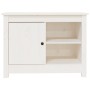 Massiver TV-Schrank aus weißem Kiefernholz, 70 x 36,5 x 52 cm von vidaXL, TV-Möbel - Ref: Foro24-814580, Preis: 83,99 €, Raba...