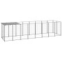 Silver kennel 4.84 m² steel by vidaXL, Dog kennels and fences - Ref: Foro24-3082203, Price: 278,40 €, Discount: %