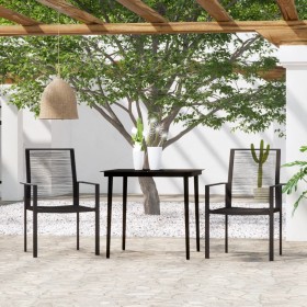 Garden dining set 3 pieces black by vidaXL, Garden sets - Ref: Foro24-3099203, Price: 176,25 €, Discount: %